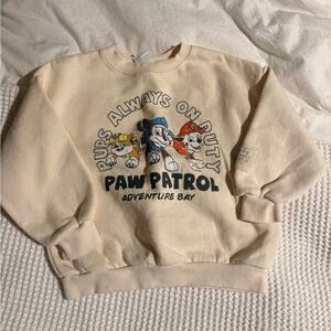 Zara Cream Graphic Sweatshirt